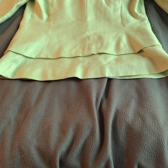 Coldwater Creek green jacket. Three buttons. Ruffled detailing bottom. Size 8 - Picture 10 of 11